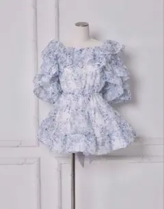 新品】Riu リウ Toile de Jouy Ruffle Tops - メルカリ