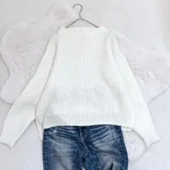 N43 pink adobe ニット セーター L ゆったり シンプルのサムネイル