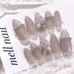 3723 ネイルチップ 量産型 ワンホン フレンチガーリー 韓国 地雷 オーダー