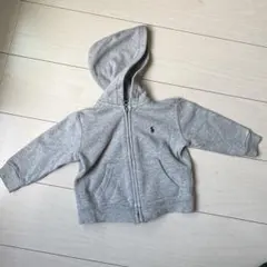 Ralph Lauren フード付きジップアップパーカー 12M グレー