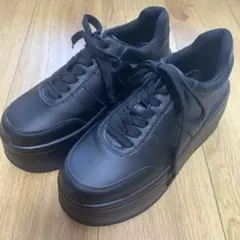 厚底スニーカー 黒 M アベイル