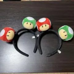 マリオキノコカチューシャ 赤緑