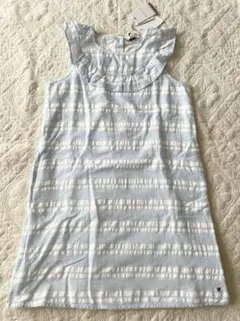 ★新品★トミーヒルフィガー★フリル ボーダー ワンピース★150★水色 白★