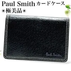 極美品✨ポールスミス カードケース 名刺入れ パスケース レザー 本革 黒 緑