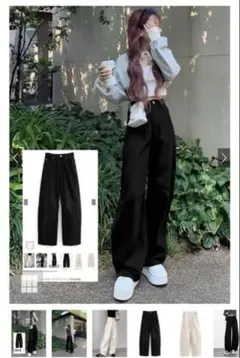 GRL ツイルカーブラインパンツ[fo2008] Sサイズ 黒のサムネイル
