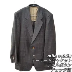 mila schon ミラショーン テーラードジャケット グレンチェック MILA SCHON MILANO（ミラ ショーン ミラノ）シルクライトツィード
