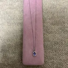 K18WG サファイア ペンダント ネックレス 45cm