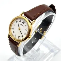 セイコー 腕時計 電池交換済 アナログ 3針レザーベルト ブラウン ラウンド