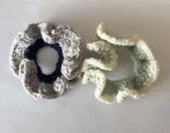 鍵あみ　シュシュ　小学生手作り