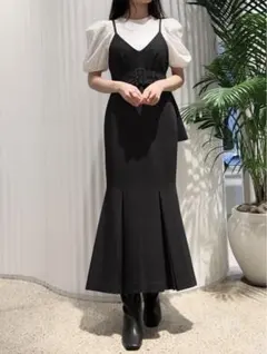 SNIDEL スナイデル ベルティッドマーメイドスカート 黒 0サイズ