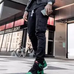 XL ストレッチ　スキニーデニム　スキニー　カーゴ　ワークパンツ　106