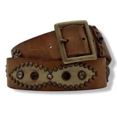 ⭐️激レア⭐️HTC初期⭐️オーバーレイピーナッツ⭐️ダークブラウン&ブラウン⭐️32 HTC(Hollywood trading Company) Overlay Peanut Belt