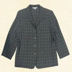 日本製BBNYグレー チェック柄 テーラードジャケット　アウター　フォーマル