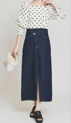 ZARA Z1975 ミディ丈デニムスカート Mサイズ バレンタイン ハート ZARA Z1975 ミディ丈デニムスカート Mサイズ バレンタイン ハート