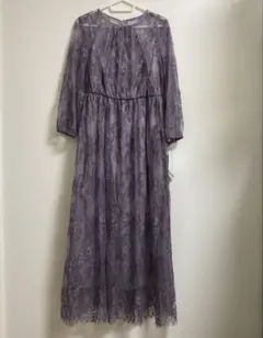 新品タグ付き 大きいサイズ 総レースドレス ロングワンピース お呼ばれ 結婚式