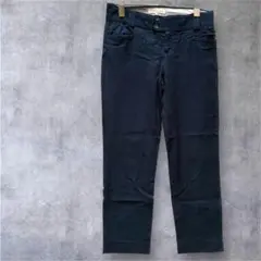 【 BANANA REPUBLIC】クロップドパンツ　スラックス　ネイビー0