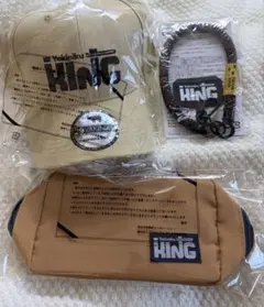 【未開封】焼肉キング　ポリス手帳記念品　スマホハンドストラップ、キャップ、ポーチ