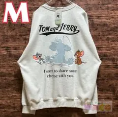 洋服　メンズ　トムとジェリー　トレーナー　シルエット　刺繍