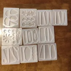新品シリコンモールド 9種類 10枚セット レジン型 ハンドメイド まとめ売り