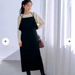 cohina コヒナ バックリボンラッフルキャミワンピース