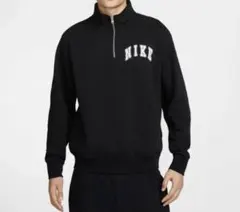 新品未使用 NIKE ハーフジップ トレーナー ナイキクラブ Mサイズ 黒