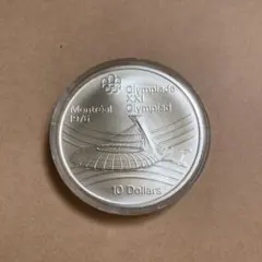 カナダ　モントリオール五輪記念　10ドル大型銀貨 カナダ モントリオールオリンピック記念10ドル超大型銀貨 楽天
