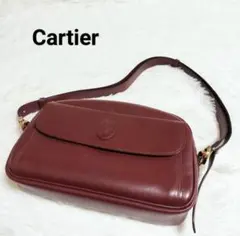 カルティエ ショルダーバッグ マストライン ボルドー