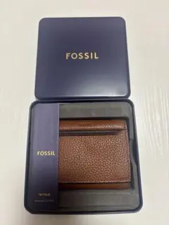 FOSSIL TRIFOLD 本革 三つ折り財布 ブラウンのサムネイル