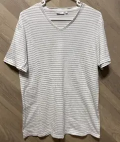 カルバンクライン Calvin Klein ボーダー Vネック Tシャツ 半袖のサムネイル