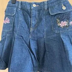 Barbie デニムスカート フラワー刺繍付き　 レア品のサムネイル