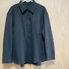 ユニクロ ブラッシュドジャージーシャツジャケットグリーン M