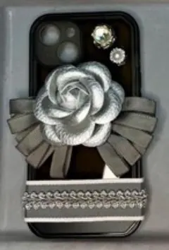 引越し処分　iPhone14 ケース　COCO風　大人の上品グレー