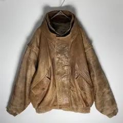 アメリカ古着 本革 フライトジャケット A-2 G-1 MIXデザイン 実寸L〜