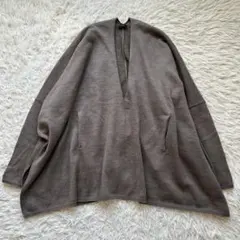 美品✨JOSEPH ジョゼフ　ポンチョニット　ウール　ブラウン　ゆったりのサムネイル