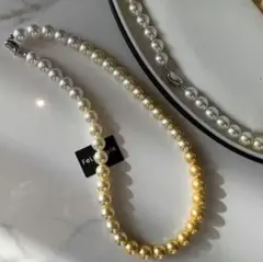 8mm真円貝パールネックレス41cm