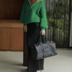 AMAIL キルティング ボストンバッグ旅行 ブラック