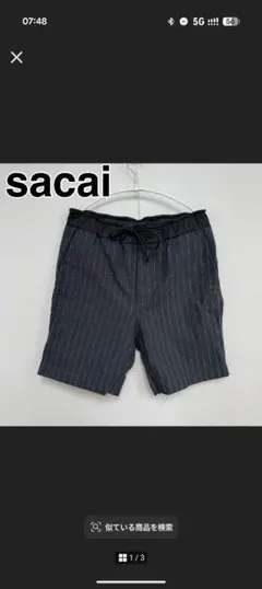 sacai／ストライプショーツ