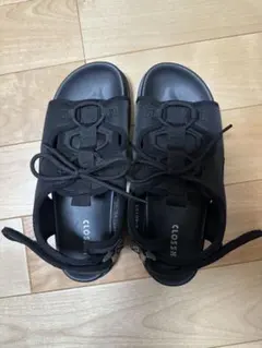 【美品】しまむら　サンダル ブラック LLサイズのサムネイル