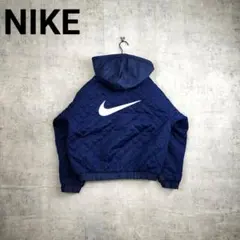 ナイキ　NIKE　90s バックロゴ　刺繍　中綿ナイロンジャケット　一点物　古着