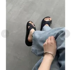 CANAL JEAN クロスサンダル ネイビーのサムネイル