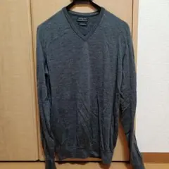 【古着】ZARA ダークグレー セーター 薄手 M ザラ