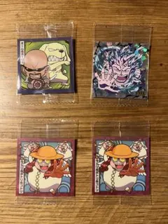 ワンピースウエハースシール4枚まとめて　エネル　サトリ　オーム&ホーリー