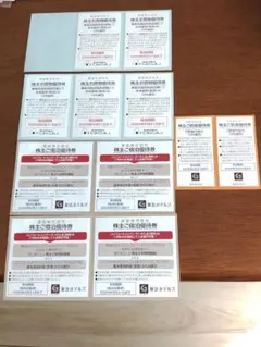 ◆東急百貨店株主お買物優待券 10%割引5枚◆宿泊優待券4枚◆飲食優待券2枚