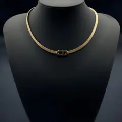 ディオール　Dior ネックレス　ゴールド　ヴィンテージで　CDロゴ　チョーカー
