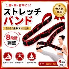 ストレッチバンド トレーニングチューブ 開脚 柔軟 ヨガのサムネイル
