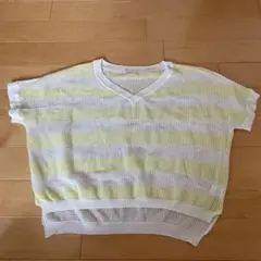 穴あき メッシュ ニット トップスのサムネイル