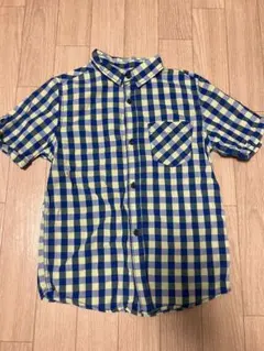 青と緑のチェック柄 半袖シャツ ZARA BOYS ザラ 118cm