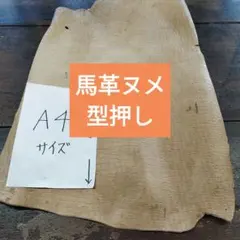 馬革ヌメベージュレザークラフトお洒落型押しワニ柄