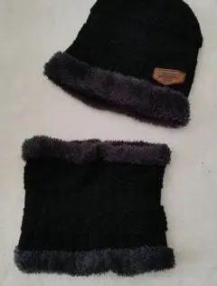 裏ボア ニットキャップ ネックウォーマー セット