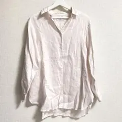 【美品】SLOBE IENA リネンレギュラーシャツ ピンク/スローブイエナのサムネイル